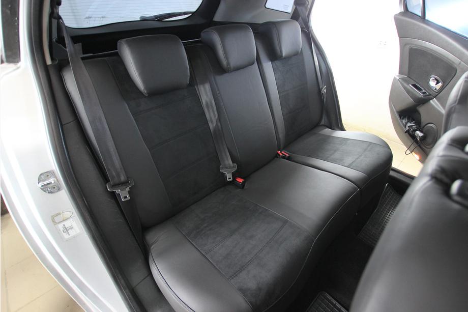 Renault Megane III 2009–2016 Autostoelhoezen eco-leer+stof+Alcantara Antara A001 (complete set, volledig interieur) Foto 3