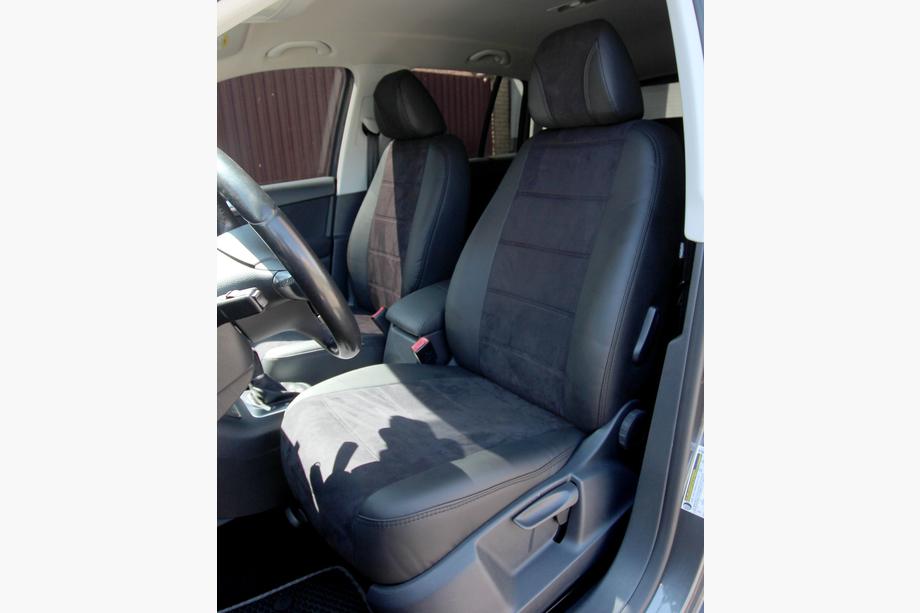Volkswagen Tiguan 2016–2023 Autostoelhoezen eco-leer+stof+Alcantara Antara A001 (complete set, volledig interieur) Image