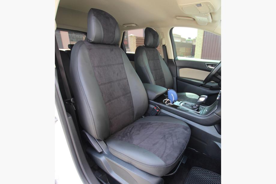 Ford Edge 2014–2024 Autostoelhoezen eco-leer+stof+Alcantara Antara A001 (complete set, volledig interieur) Foto 10