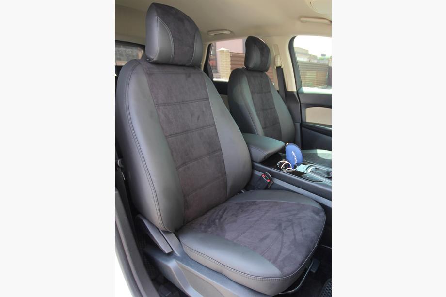 Ford Edge 2014–2024 Autostoelhoezen eco-leer+stof+Alcantara Antara A001 (complete set, volledig interieur) Foto 1