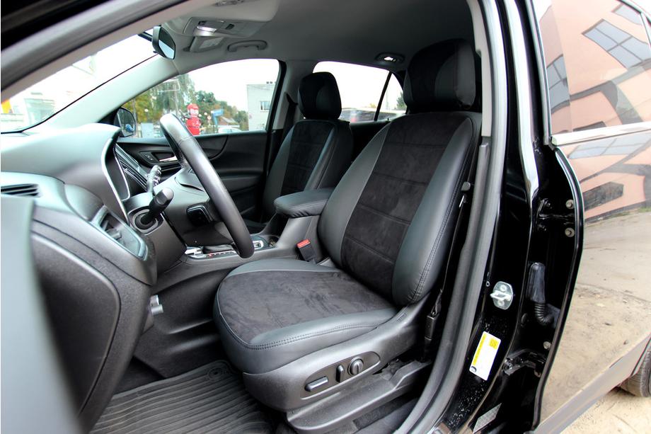 Chevrolet Equinox 2018–2025 Autostoelhoezen eco-leer+stof+Alcantara Antara A001 (complete set, volledig interieur) Image