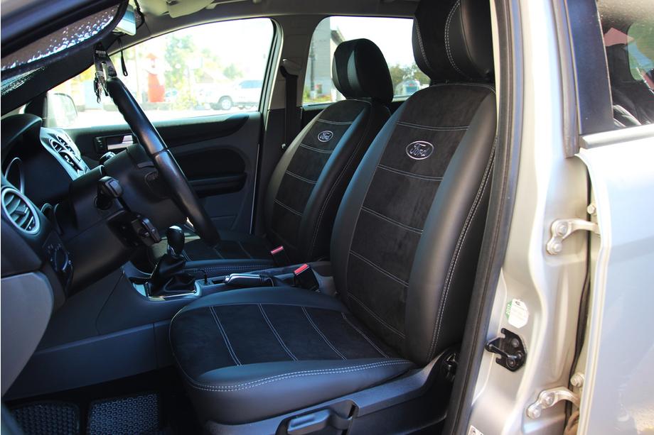 Ford Focus III 2011–2017 Autostoelhoezen eco-leer+stof+antara Antara A001g (complete set voor het interieur) Foto 13