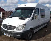 Mercedes Sprinter W906 2006–2018 Voorruit zonneklep op frame V2 (zwart hoogglans, 5 mm) foto 1