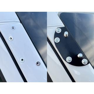 Voorruit zonneklep op frame V2 (zwart hoogglans, 5 mm) Mercedes Sprinter W906 2006–2018 foto 4