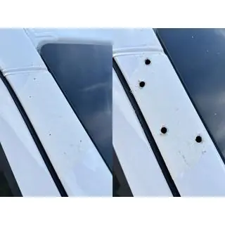 Voorruit zonneklep op frame V2 (zwart hoogglans, 5 mm) Volkswagen Crafter 2006–2016 foto 3