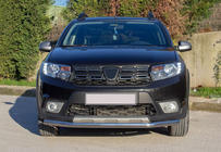Renault Sandero 2013–2022 Voorbumperbeschermer Texas (60 mm, RVS) foto 1