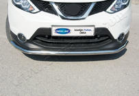Nissan Qashqai 2014–2021 Voorbeschermbeugel Texas voor 2014-2017 (60 mm, RVS) foto 1