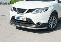 Nissan Qashqai 2014–2021 Voorbeschermbeugel Texas voor 2014-2017 (60 mm, RVS) foto 2
