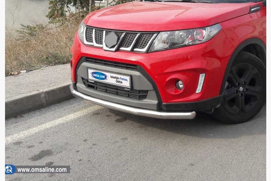 Suzuki Vitara 2015– Voorbumperbeschermer Texas (60 mm, RVS) Image