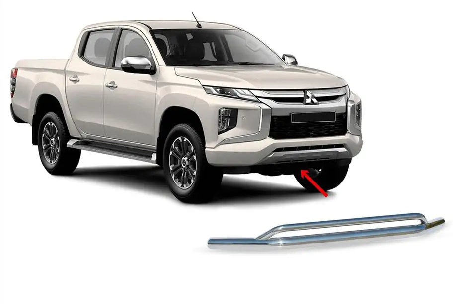 Mitsubishi L200 2015–2024 Dubbele RVS bullbar voor Vegas 2019+ (76 mm) Image