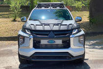 Mitsubishi L200 2015–2024 Dubbele bullbar voorzijde Vegas 2019+ (zwart, 76 mm) foto 3