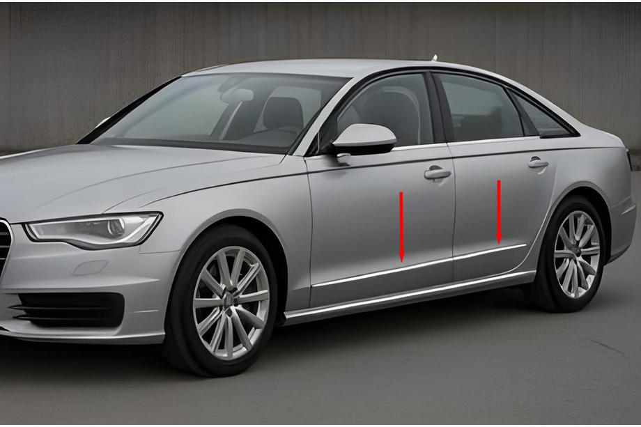 Audi A6 C7 2011–2017 Chromen deurlijsten (6 stuks) Image