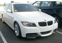 BMW 3-serie E90/E91 2005–2011 DPT frontlip flaps (voor E90 M-Sport 2005-2008, hoogglans zwart, 2 stuks) foto 1