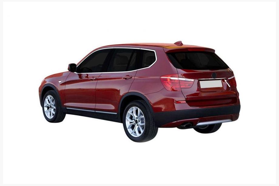 BMW X3 F25 2011–2018 RVS sierstrip boven kentekenplaat Image