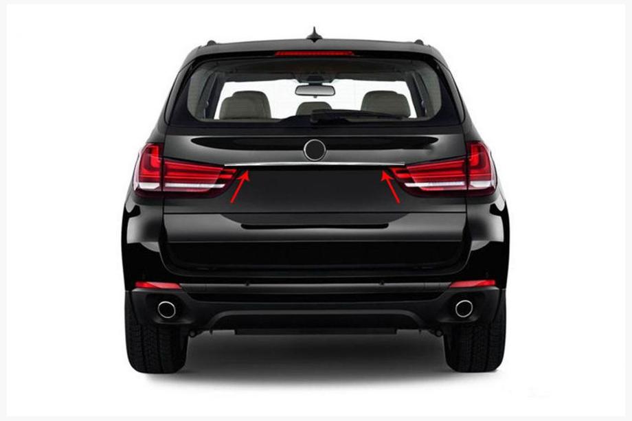 BMW X5 F15 2013–2018 RVS sierstrip boven kentekenplaat Image