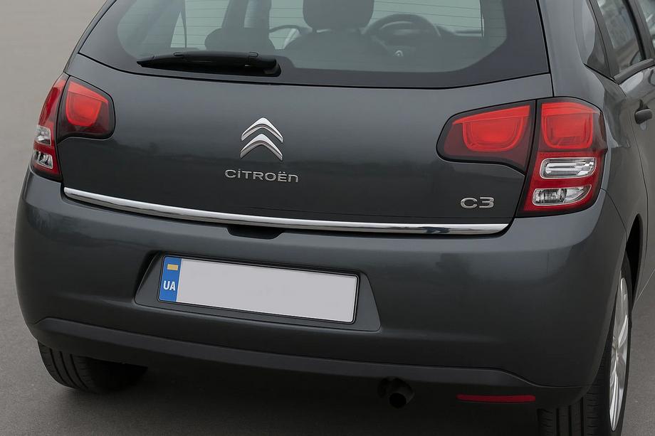 Citroen C-3 2009–2016 OmsaLine onderrand achterklep (RVS) Image