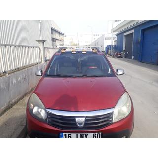 Zonneklep voor voorruit (LED, mat zwart) Dacia Sandero 2007–2013 foto 2