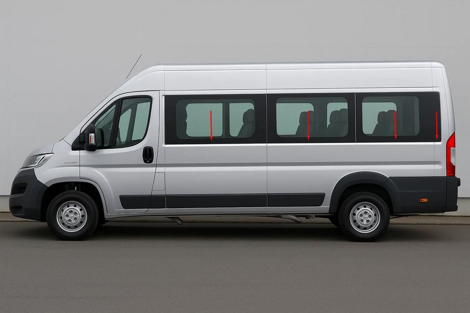 Citroen Jumper 2007–2025 Onderste raamlijsten (set, RVS) Image