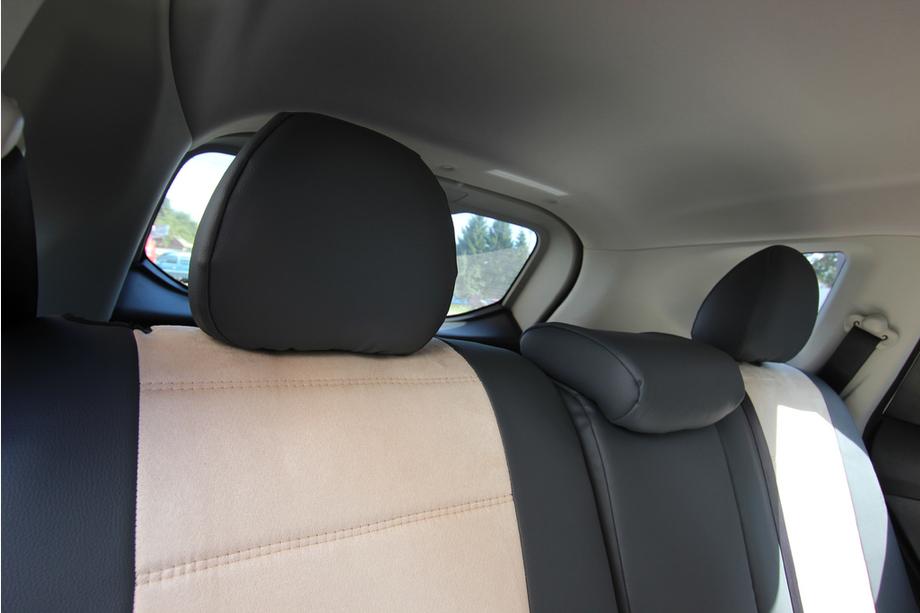 Nissan X-trail T32/Rogue 2014–2021 Autostoelhoezen eco-leer + stof + antara Antara A0013 (complete set voor het interieur) Foto 3