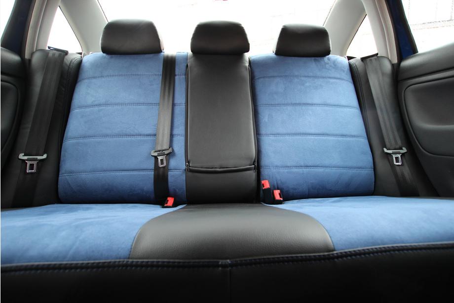 Volkswagen Passat B5 1997–2005 Autostoelhoezen eco-leer + stof + alcantara Antara A006 (complete set) Foto 4