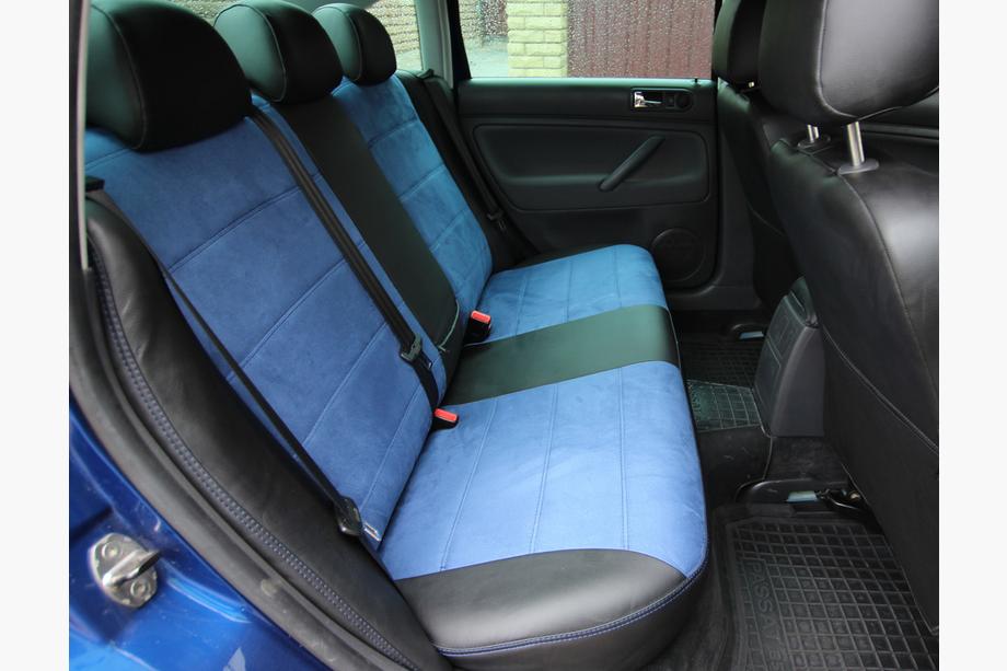 Volkswagen Passat B5 1997–2005 Autostoelhoezen eco-leer + stof + alcantara Antara A006 (complete set) Foto 5