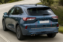 Ford Kuga/Escape 2019– RVS kofferbakrand OmsaLine - Italiaans roestvrij staal foto 2