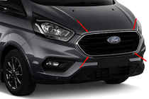 Ford Custom 2013–2022 Grilleomlijsting 2018+ (4-delig, RVS) foto 1
