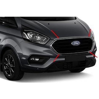 Grilleomlijsting 2018+ (4-delig, RVS) Ford Custom 2013–2022 foto 1