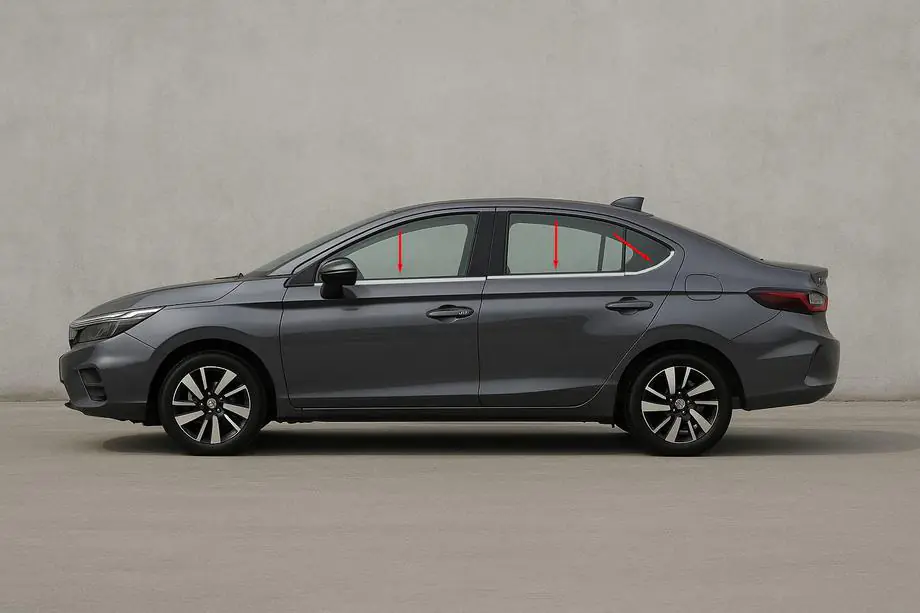 Honda City 2021– RVS raamlijsten SD (6-delig) Image
