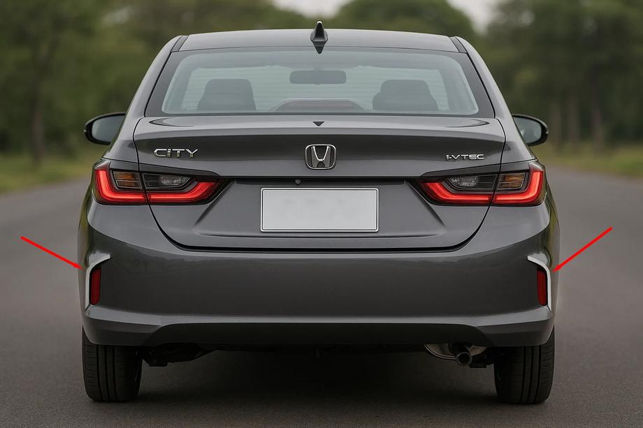 Honda City 2021– RVS sierlijsten voor achterbumperreflectoren SD (2 st.) Image