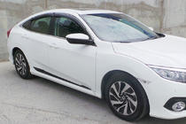 Honda Civic Sedan X 2016–2021 Deurstrips (4 stuks, zwart) foto 1