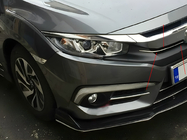 Honda Civic Sedan 2021– Grillecovers (2 stuks, RVS) foto 1