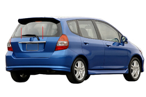 Honda FIT/Jazz 2002–2008 Chromen sierlijst boven de kentekenplaat (RVS) foto 1