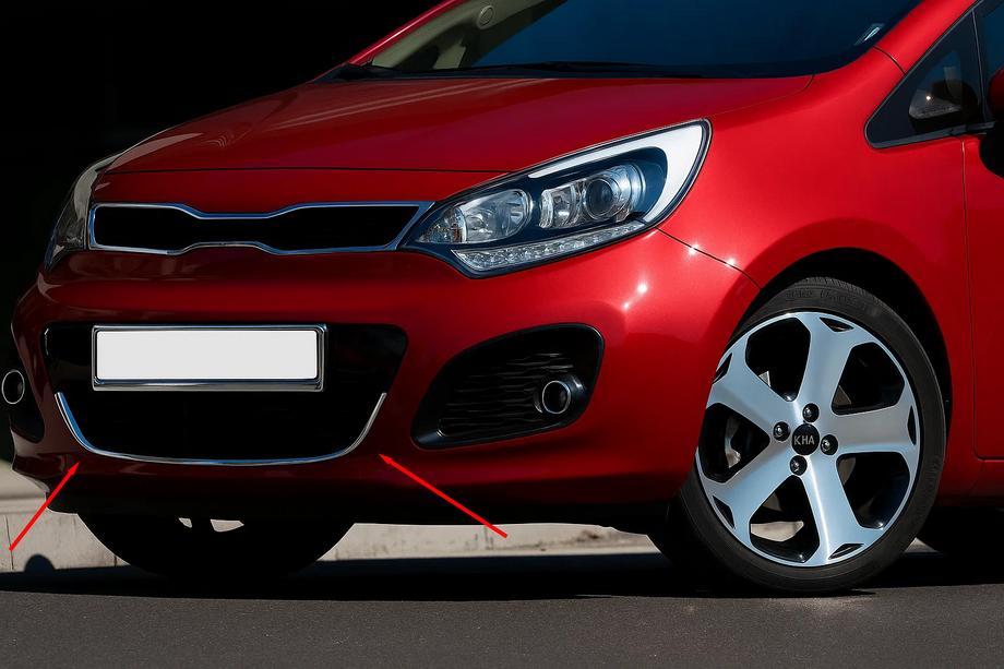 Kia Rio 2012–2017 Grillcover voor HB (RVS) Image