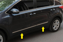 Kia Sportage 2010–2015 RVS deurlijsten (set 4 st.) foto 1