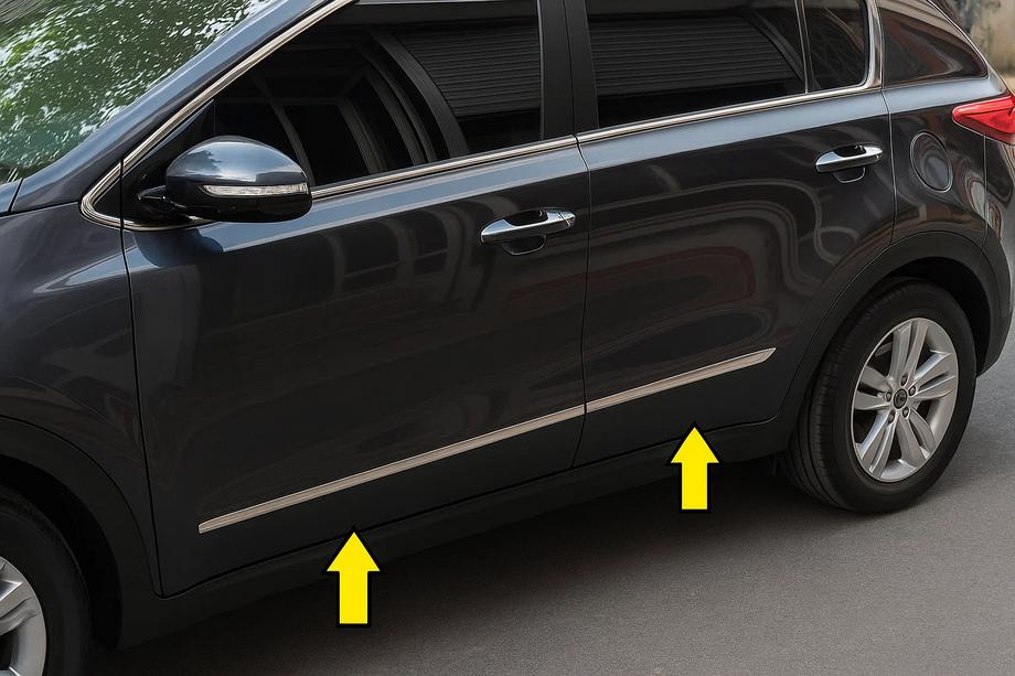 Kia Sportage 2010–2015 RVS deurlijsten (set 4 st.) Image