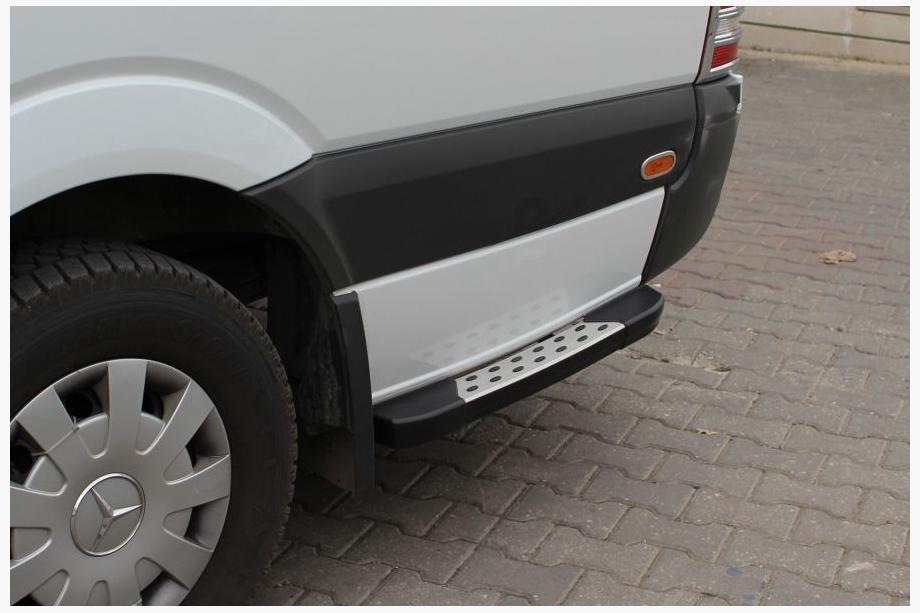 Mercedes Sprinter W901/902/903/904/905 1995–2006 DOT-Line side steps achter het wiel (2 stuks, aluminium) Lange wielbasis Image