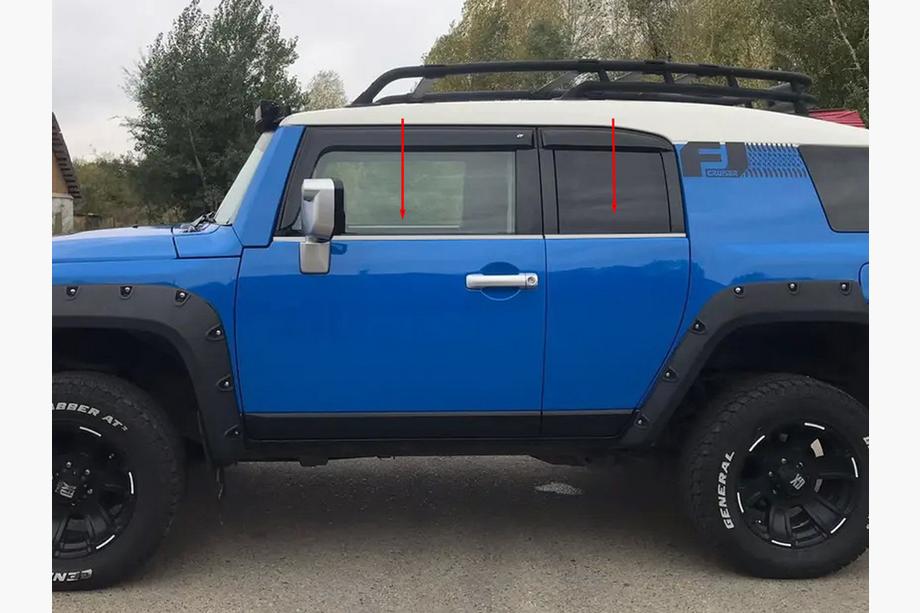 Toyota FJ Cruiser 2006–2022 Onderste raamlijsten RVS (4 stuks) Image