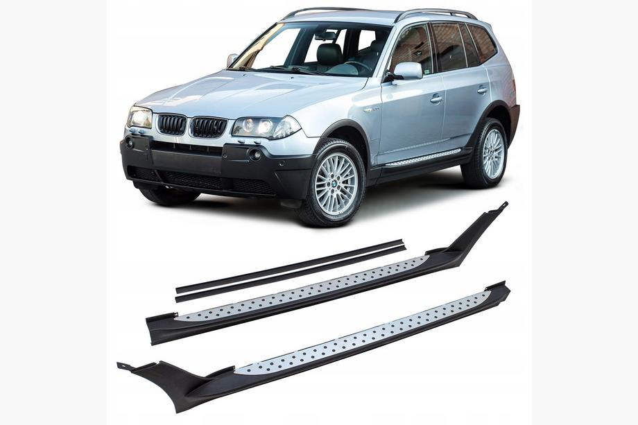 BMW X3 E83 2003–2010 Cixtai side steps (set van 2, aluminium) Image