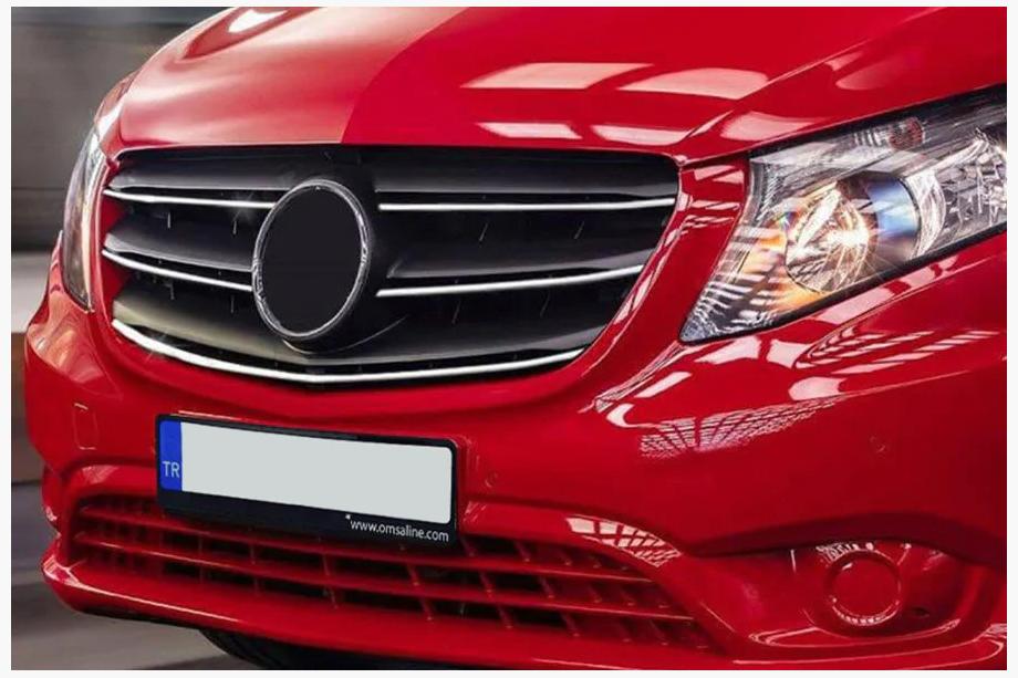 Mercedes Vito/V-klasse W447 2014– Grille sierlijsten 2020+ (5 stuks, RVS) Carmos - Turks staal Image