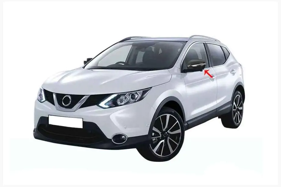 Nissan Qashqai 2014–2021 Spiegelkappen van echt carbon (set 2 stuks) Foto 1