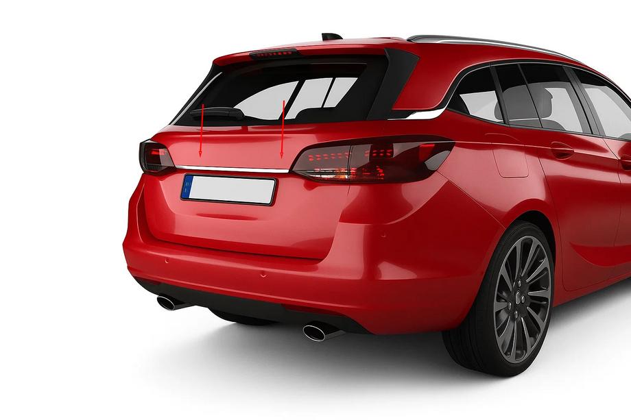 Opel Astra K 2016–2021 Chroom sierstrip boven kenteken (SW, RVS) Image