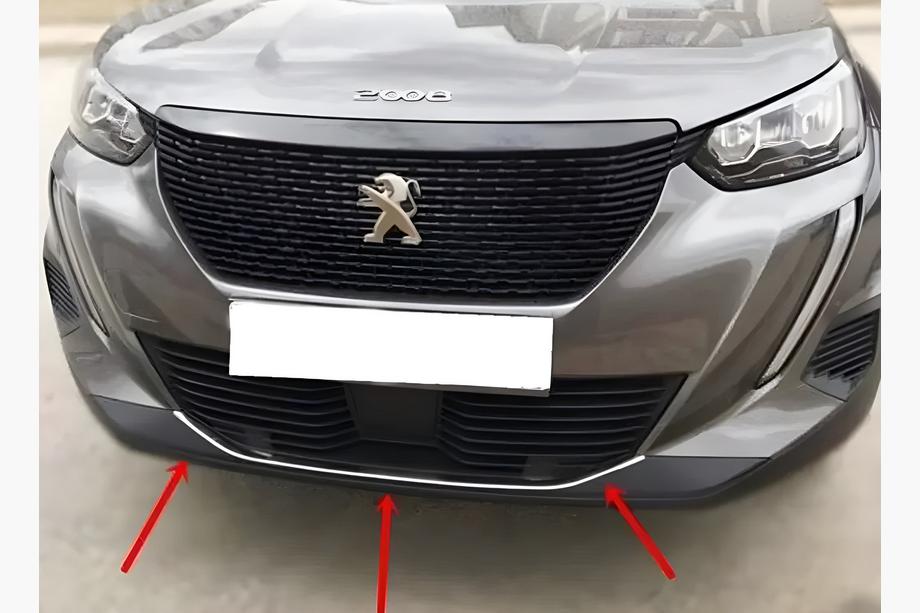 Peugeot 2008 2019– Chrome beschermstrip voor voorbumper (1 st., RVS) Image