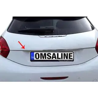 Chromen sierlijst boven kenteken OmsaLine (RVS)