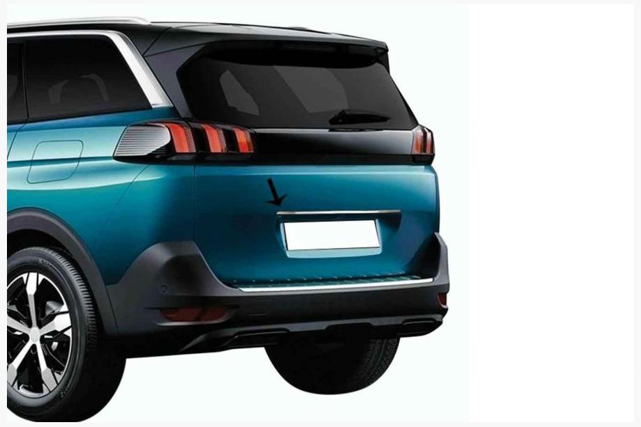 Peugeot 5008 2016–2023 Chromen sierlijst boven kenteken OmsaLine (RVS) Image