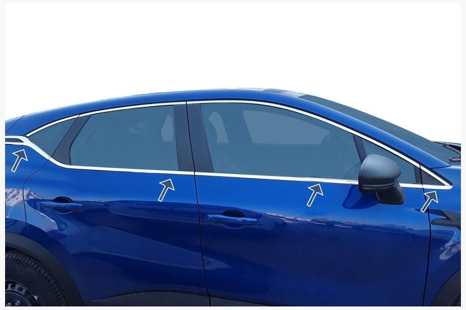 Renault Captur 2019– Raamomlijsting (8-delig, RVS) Image