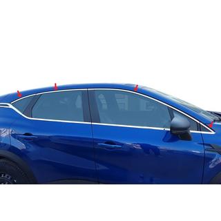 Bovenste raamlijsten (8-delige set, RVS) Renault Captur 2019– foto 1