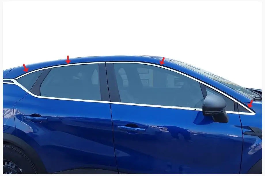 Renault Captur 2019– Bovenste raamlijsten (8-delige set, RVS) Image