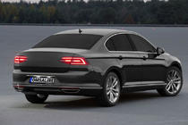 Volkswagen Passat B8 2015–2023 Kentekenplaatstrip boven SD (OmsaLine, RVS) foto 1