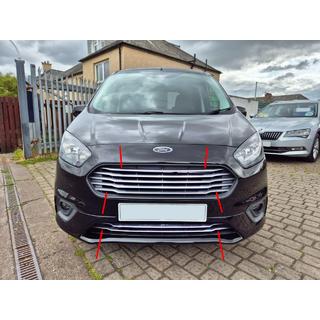 Carmos grille-inzetstukken (2018↗, 7-delig, RVS) Ford Courier 2014–2023 foto 1